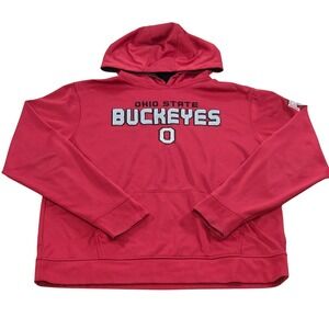 Ohio State Buckeyes Hoodie Sweatshirt‎ Mens XL Red Varsity Authentic Apparel